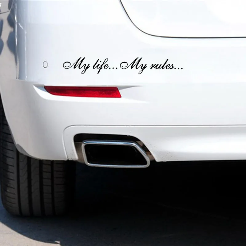 Автомобильная наклейка My Life Rules на машину с надписью моя жизнь виниловый текст