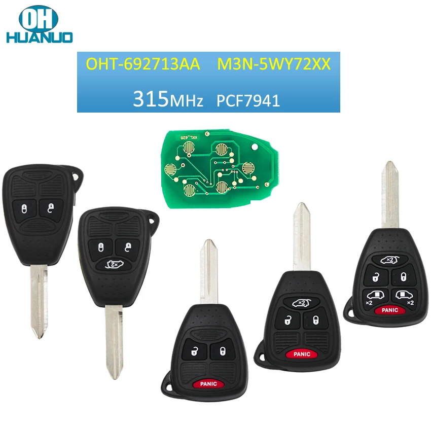 3/3 + 1/4/5 1/6 кнопочный дистанционный ключ для Chrysler 315MHz OHT692713AA-OHT692427AA-M3N5WY72XX-PCF7941 Chip ID46 |
