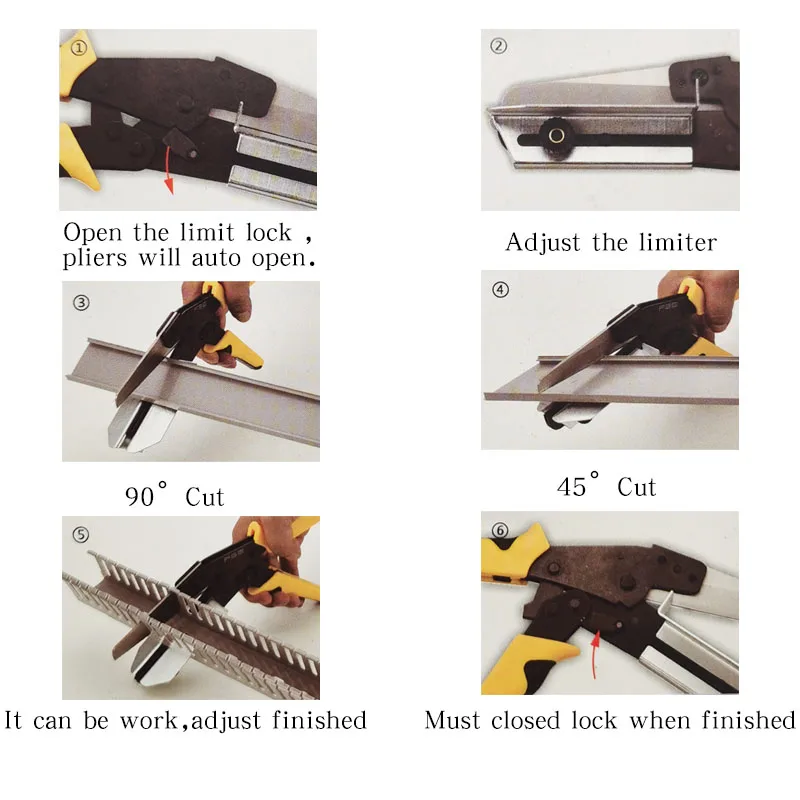 

PVC Plastic Trunking Shears Adjustable Professional Buckle Shears 45-90 Adjustable Angle Limit Manual Tool Pliers Shears