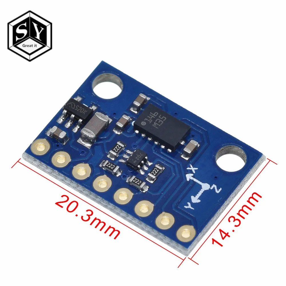 3 оси акселерометра и магнитометра 1 шт. | Электронные компоненты принадлежности
