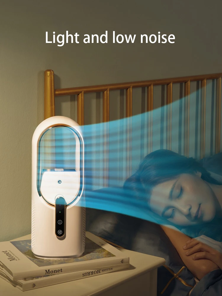 

Leafless Fan Mini Air Conditioner Portable USB Rechargeable Water-cooled Air Conditioner Household Spray Humidifying Air Cooler