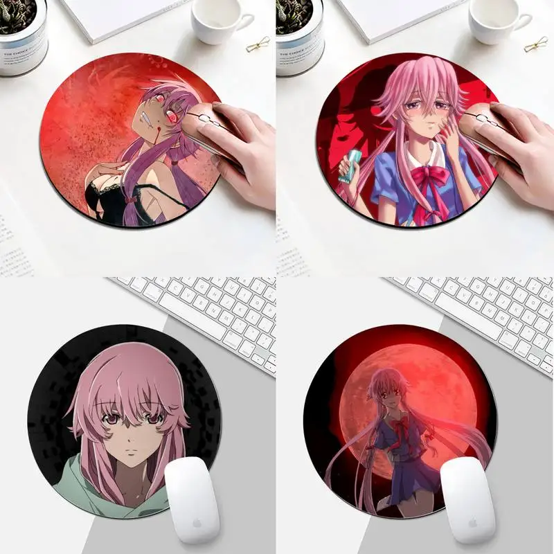 

YNDFCNB Gasai Yuno Comfort Mouse Mat Gaming Mousepad Round Desk Gamer Gaming Mat For PC Laptop Round Mouse Pad