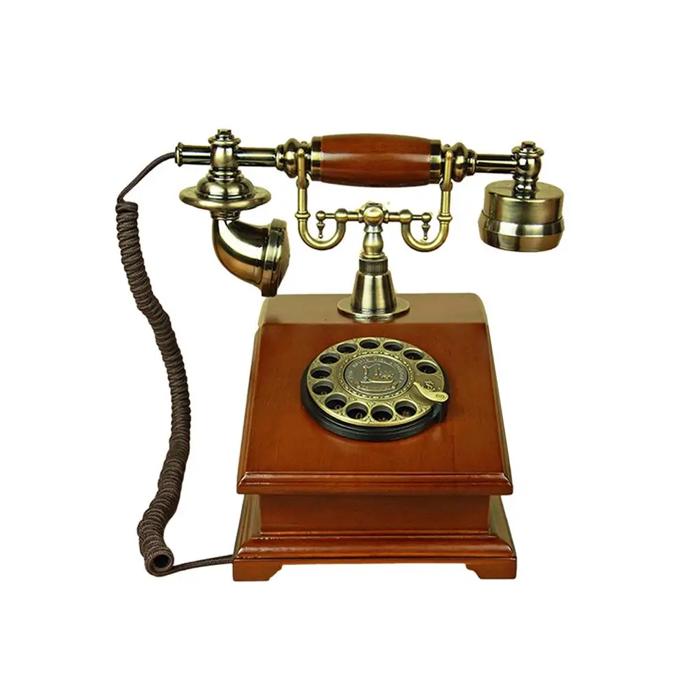 

Проводной старинный модный старинный стационарный телефонный Декор Проводной Домашний офис телефонный Декор система вращающийся цифербл...