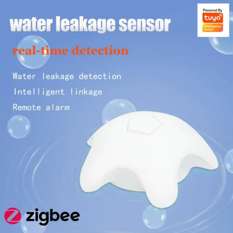 

Датчик погружения воды Tuya Zigbee3.0 Zigbee, датчик утечки воды для умного дома, с сигнализацией, датчик безопасности