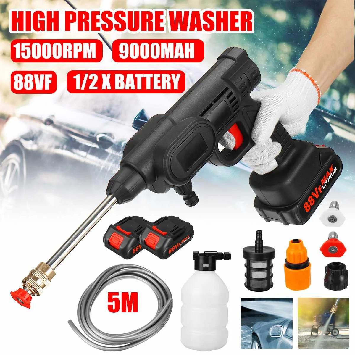 

Аккумуляторный водяной пистолет Makita 18 В, 50 бар, 1500 Вт