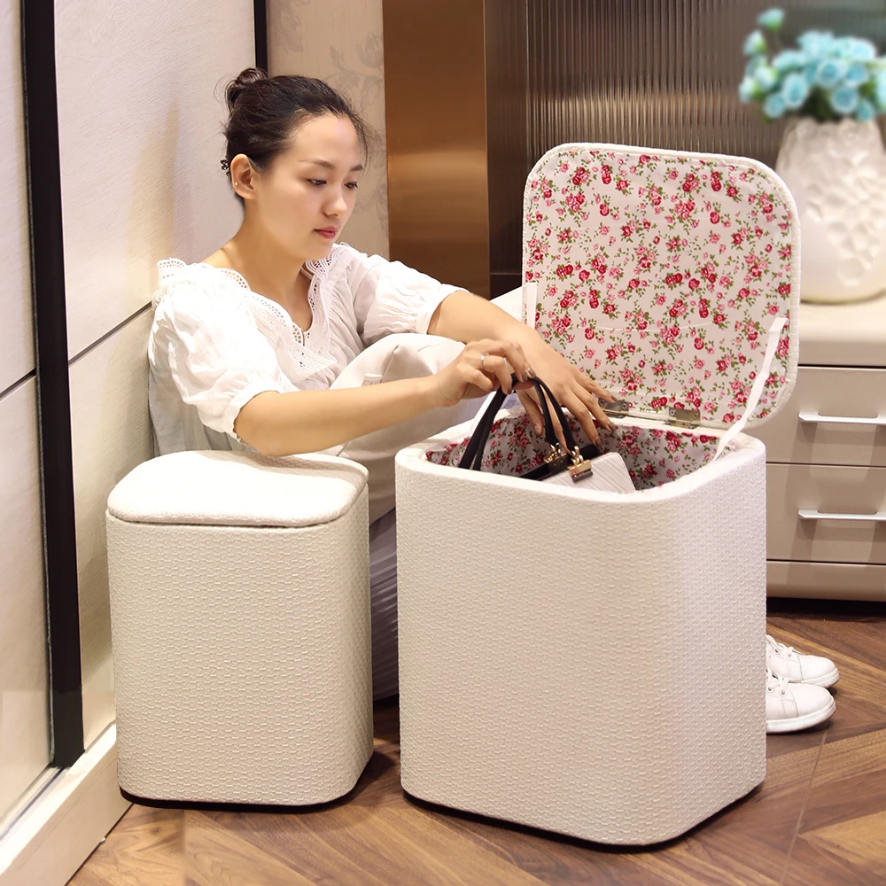 

Multi-function hall storage stool storage stool can sit leather storage box home sofa change shoe bench