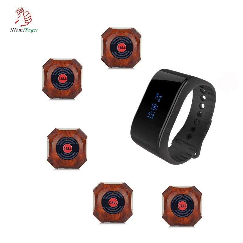 Высокое качество беспроводной настольный пейджер сервис кнопка вызова система с