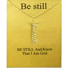 Минималистичное ожерелье с подвеской-крестом Make A Wish Card ожерелье для женщин помолвка христианский Рождественский подарок новое поступление