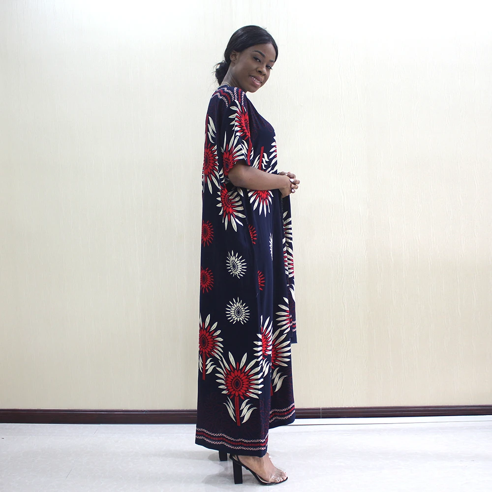 Новое поступление 2019 модные африканские Дашики Dashikiage с цветочным принтом черные
