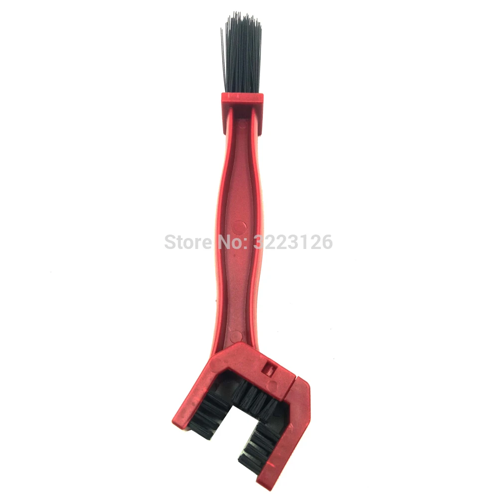 Красная щетка для чистки велосипедной цепи мотоцикла шестерни гранжа двойная
