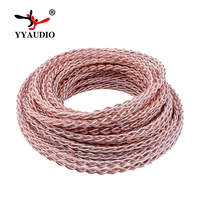 yyaudio hifi 4tc speaker cable hi end pure occ diy speaker bulk cable with 8 strands