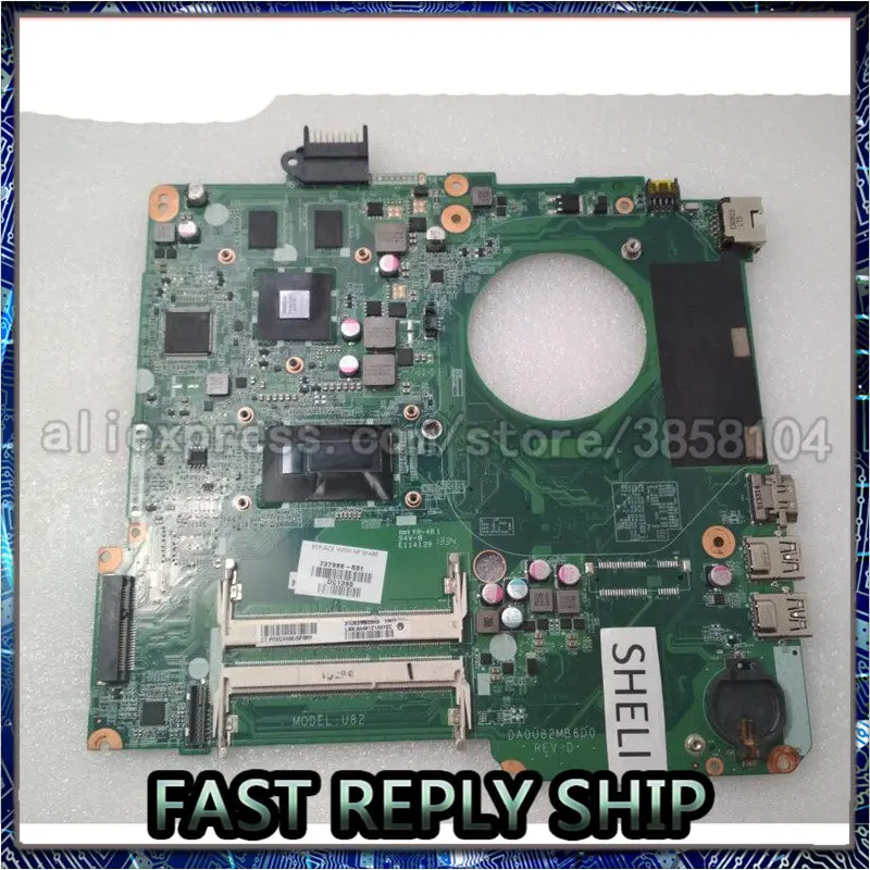 DA0U82MB6D0 для HP 15 15-N серия материнская плата ноутбука с I7-4500u ЦП GT740M 2 Гб GPU 737986-501 737986-001