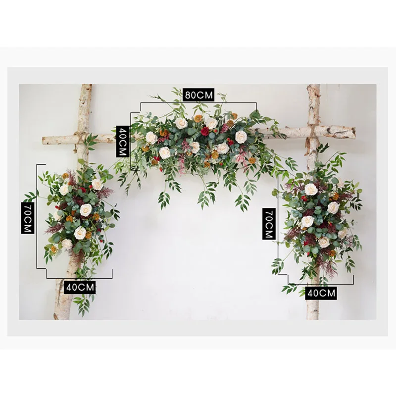 Искусственный цветочный декоративный фон для фотосъемки свадьбы дома вечерние