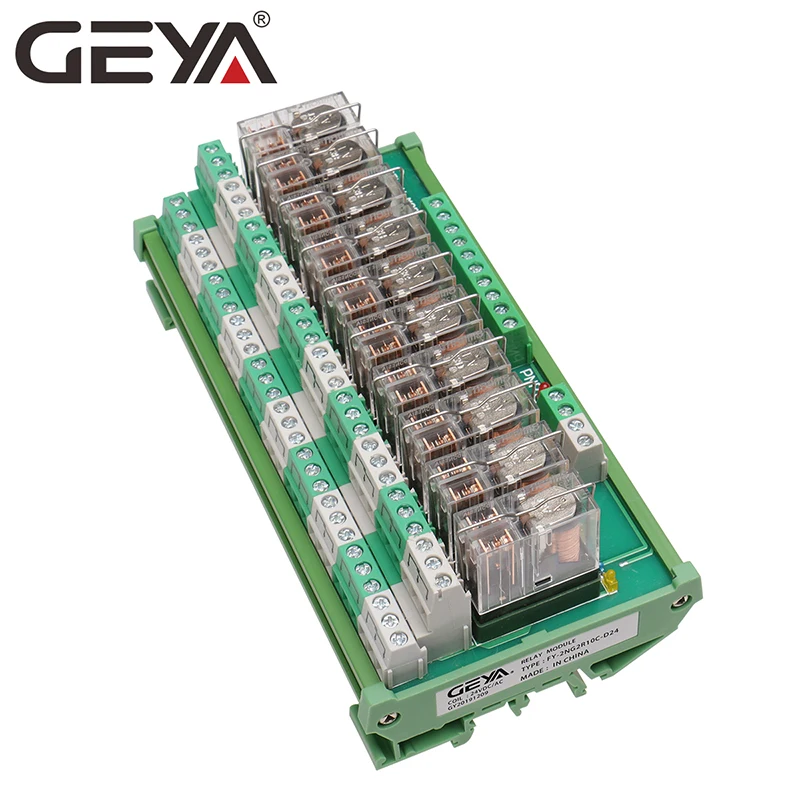GEYA 2NG2R DPDT реле 10 каналов Omron Реле модуль 2NO 2NC плагин 12V 24V | Обустройство дома