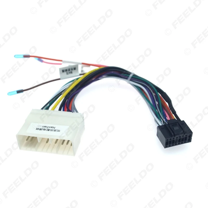 FEELDO 5Pcs Car Audio Radio 16PIN Wiring Harness Adaptor For Ssangyong Chevrolet Spark Power Calbe Plug Head Unit | Автомобили и