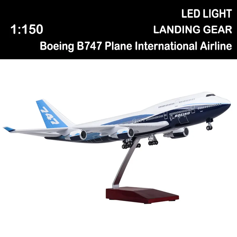 

1/150 47CM Airplane Boeing B747 Aircraft Plane International Airline Model Light Plane Airliner Toys Kid Adult Gift Boys Display