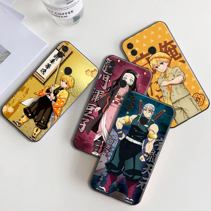 

Demon Slayer Phone Case For Huawei Honor 7X 8X 8C 9 V9 9X 9X Lite 9 Lite 10 V10 10i Kimetsu No Yaiba Back Cover Soft TPU Funda