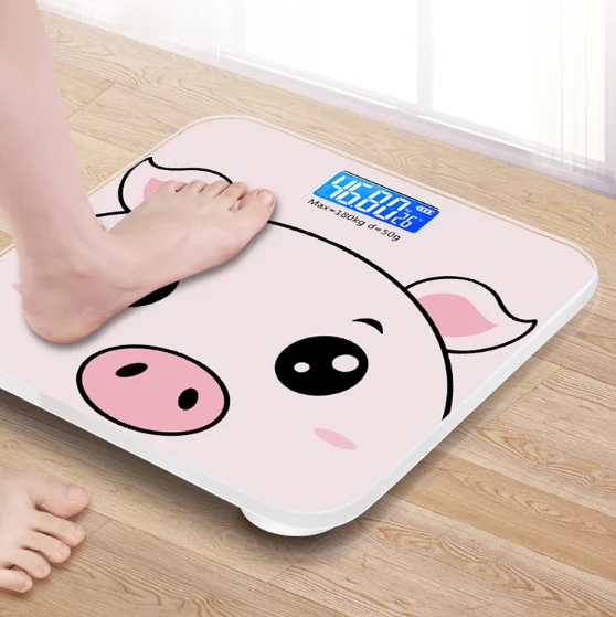 LCD Display Body Weighing Digital Health Weight Scale Bathroom Floor Electronic Body Floor Scales Glass Smart Scales Battery
