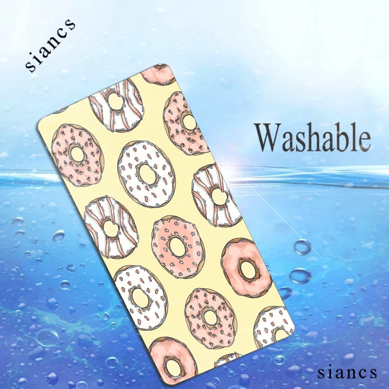 

Food Gaming Mousepad Grande Cute Donuts Kawaii Keyboard Large Mouse Pad Anime Rubber Office Laptop Computer Desk Notebook Mat