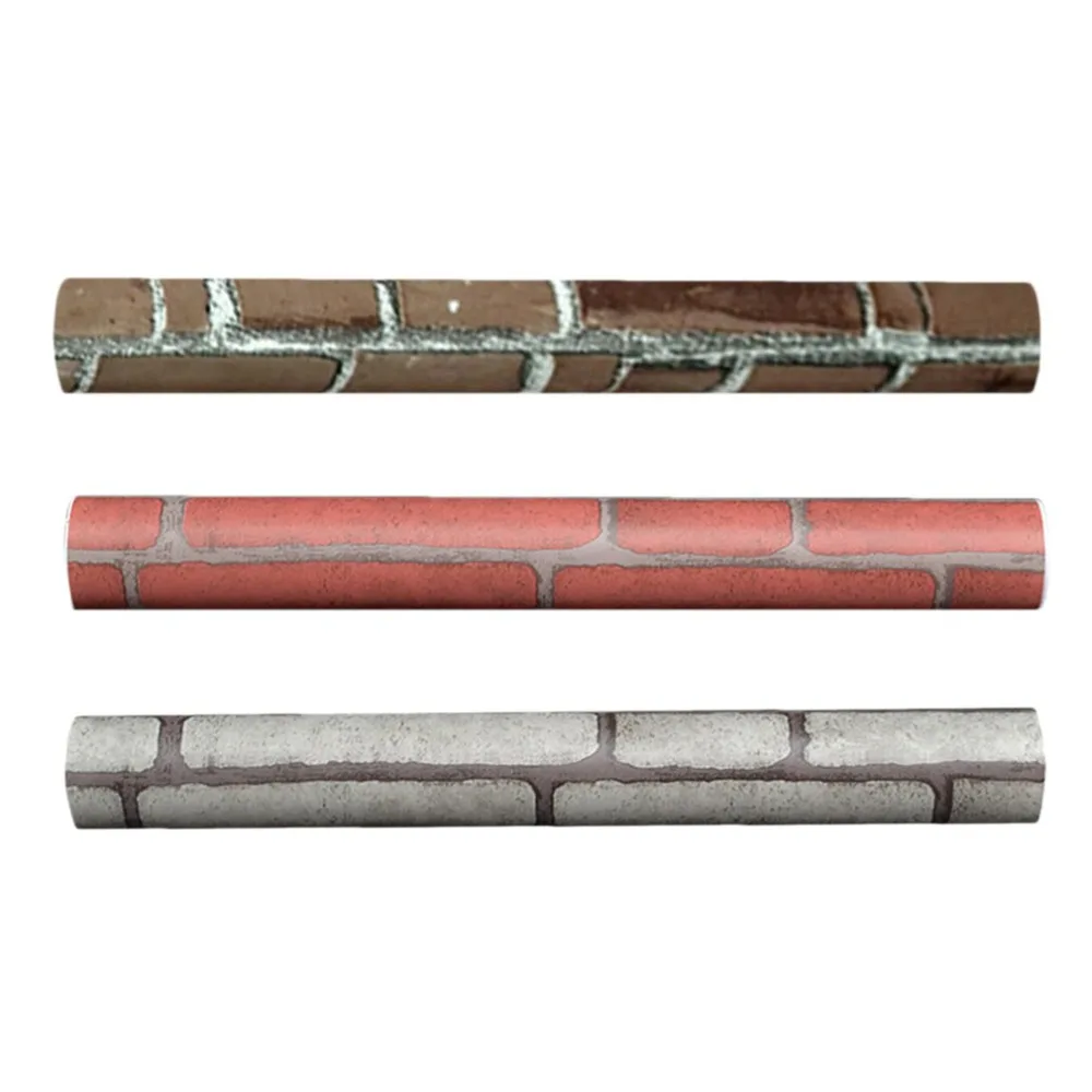 Современные водостойкие самоклеющиеся кирпичные каменные стильные 3D обои для