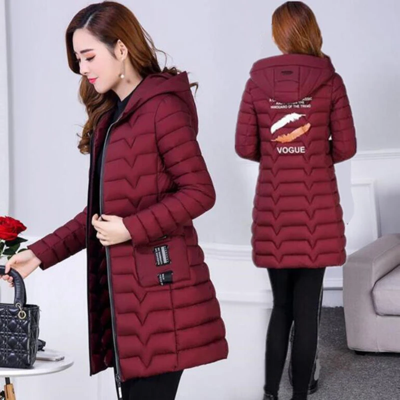 2022 Зимняя парка Женская куртка с капюшоном верхняя одежда для среднего возраста