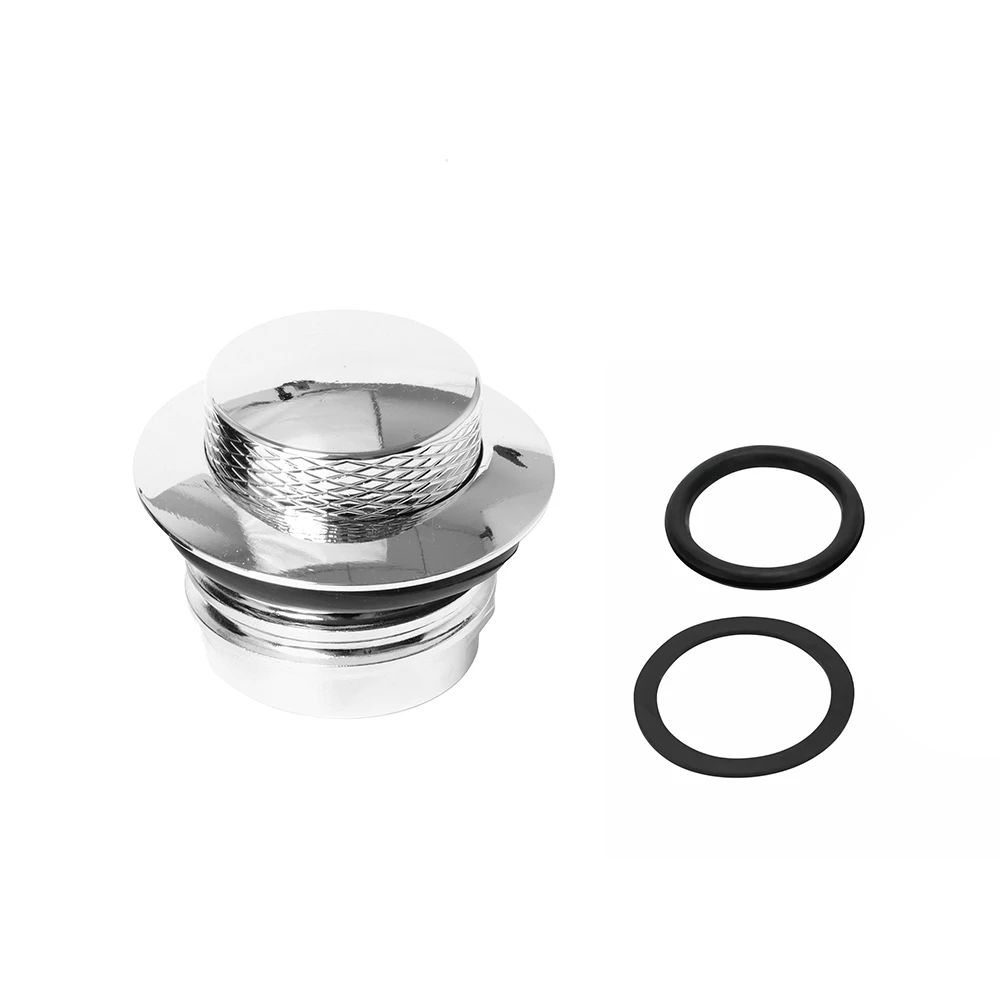 Motorcycle Pop Up Gas Cap Right Hand Thread Reservoir Fuel Tank Black/Chrome For Harley Touring Dyna Softail Sportster XL |