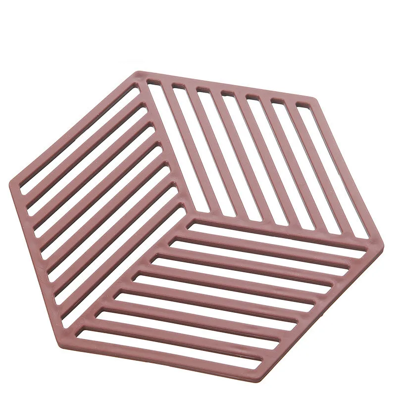 

Polygonal Heat Shield Silicone Table Mat Heat Insulation Nordic Anti-scald Bowl Mats Household Kitchen Pot Coaster Dish Placemat