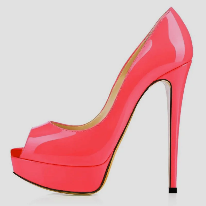 

New style high heels fish mouth water table style super sexy fashion stiletto shoes