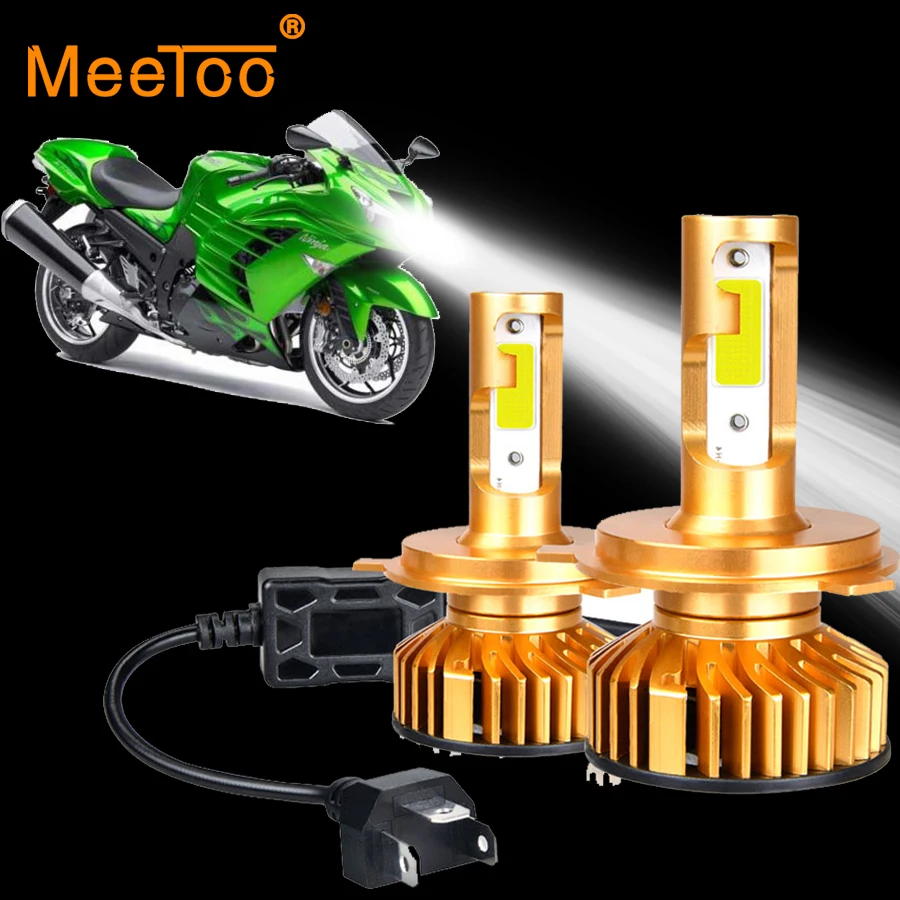 H7 светодиодный H4 фонарь для мотоцикла 12 В 6500 к COB противотуманная фара H1 H11 10000Lm