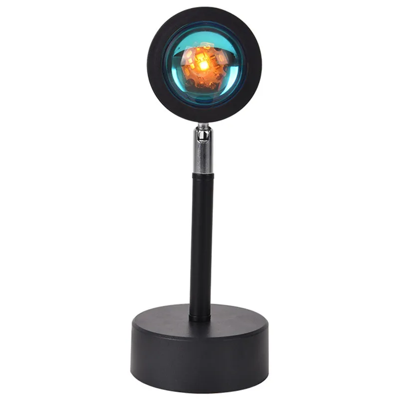 

2021 new rainbow sunset projection lamp led night light selfie home coffee shop background wall decoration colorful lights fairy