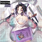 Оптовая продажа, коврик для мыши с аниме Kochou Shinobu, нескользящий коврик для мыши из силикагеля, удобный эргономичный коврик для мыши