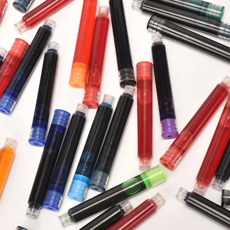 12 шт./компл. красочные Sac авторучка чернила синий черный красный заправки 3 4 мм