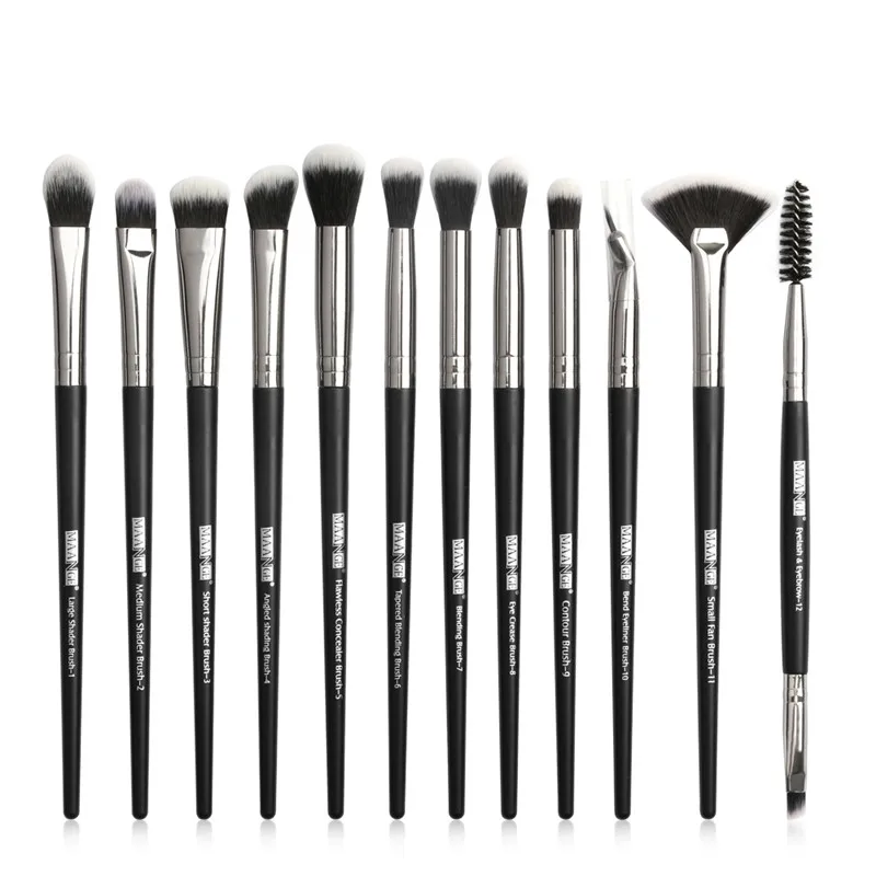 Pro Makeup Brushes Set 6/ 12 pcs Eye Shadow Concealer Blending Eyeliner Eyelash Eyebrow Blush Portable Brush | Красота и здоровье