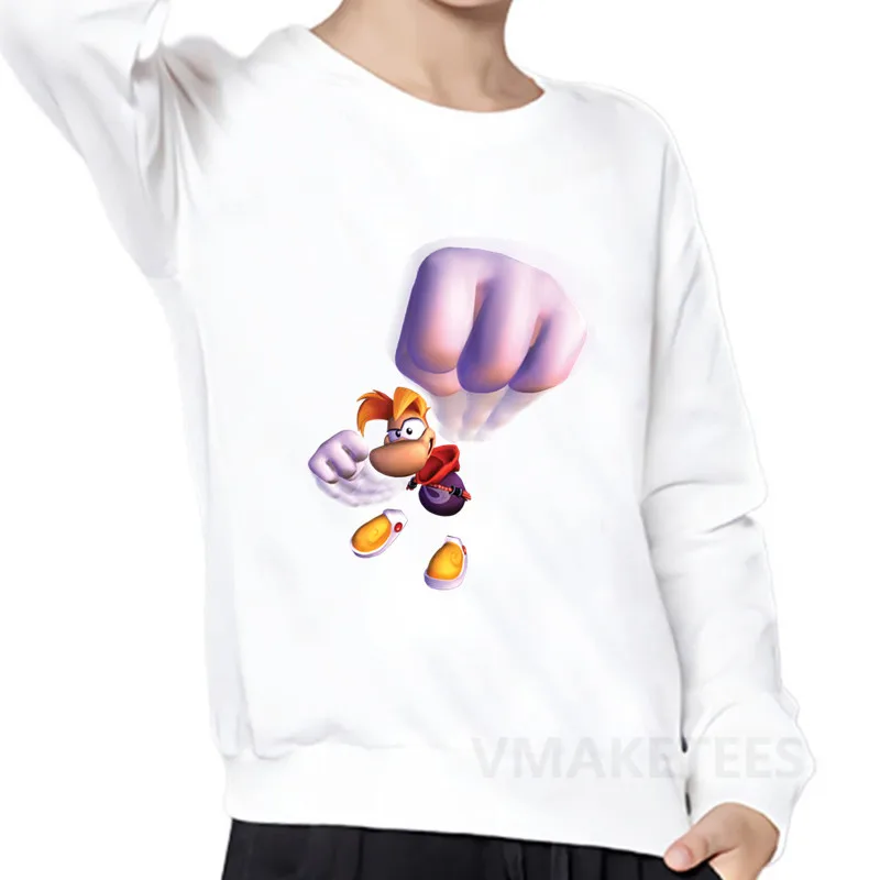 Детские толстовки с принтом «Rayman Legends Adventure» хлопковая толстовка для мальчиков и девочек детские осенние Топы, забавная одежда для малышей KYT5204