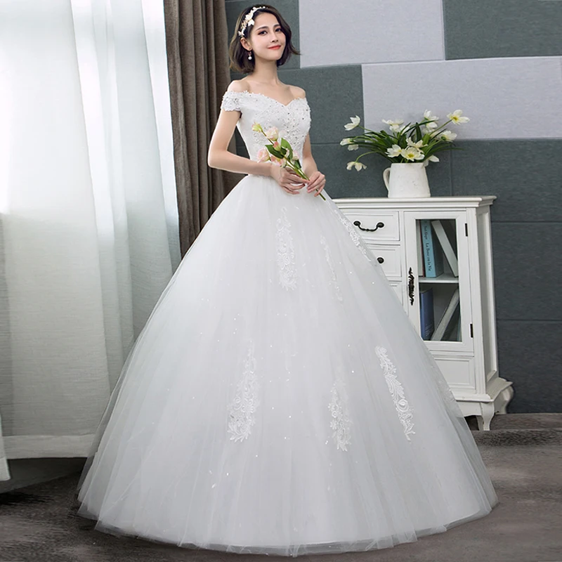 Женское свадебное платье It's Yiiya белое фатиновое большого размера с открытыми