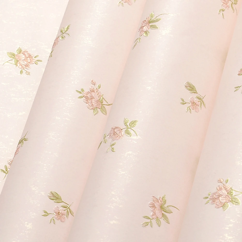 Q QIHANG Modern Garden Fine Crushed Flowers Warm Bedroom Living Room Non-woven Wallpaper 0.53m*10m=5.3m2 | Обустройство дома