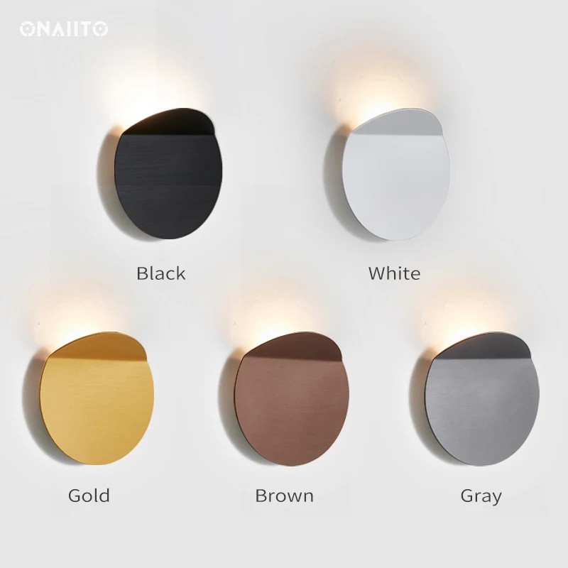 

Aluminum Wall Lamp Round Metal Wall Light LED Bedside Lamp Modern Living Room Decoration Wall Lights Interior Wall Light Bedroom