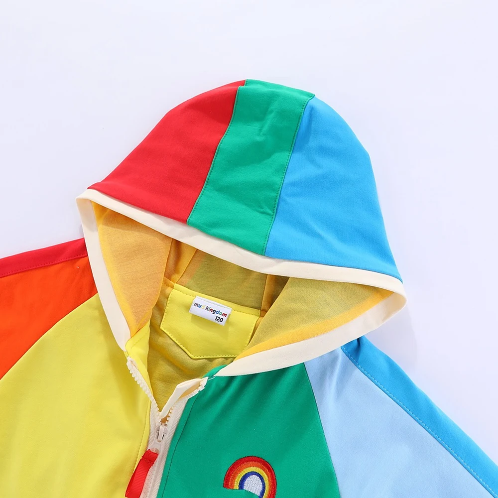 Хлопковое пальто с капюшоном на молнии и манжетах | Детская одежда обувь