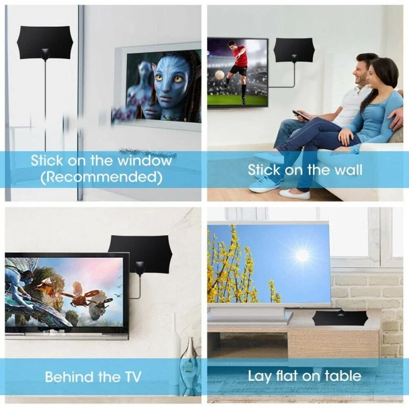 540 Миля Диапазон HD TV с высоким коэффициентом усиления DTV коробка цифров ТВ антенны