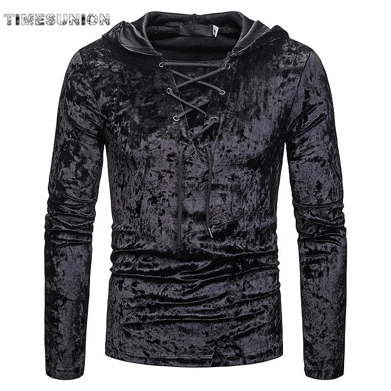 Мужская футболка с капюшоном черная для мужчин осень 2020 новая бархатная мужская