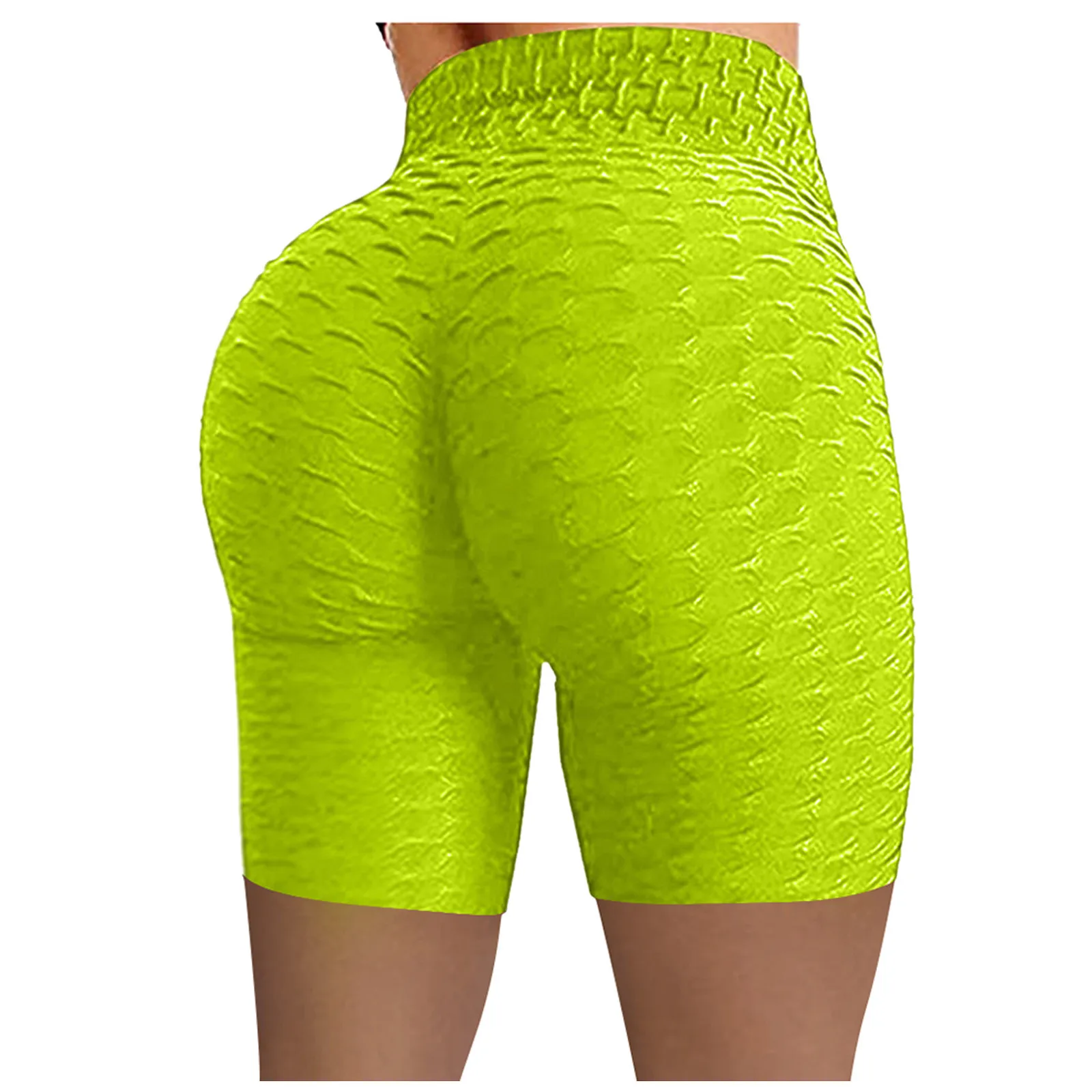 

2021 New Sports Shorts Women Wrinkled High Waist Hip Stretch Running Fitness Yoga Pants Biker Shorts