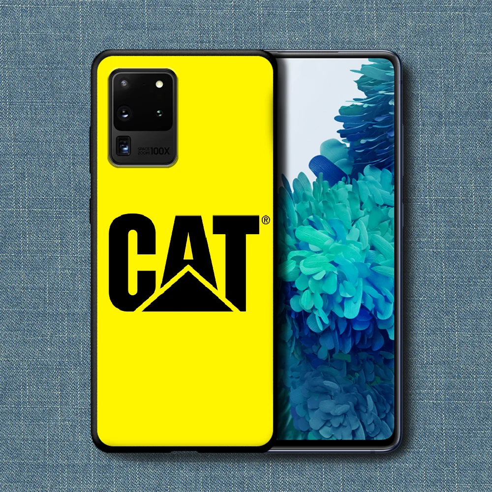 

CAT Caterpillar Phone Case For Samsung Galaxy Note S 8 9 10 20 Plus E Lite Uitra black Waterproof Soft Cover Fashion Etui 3D