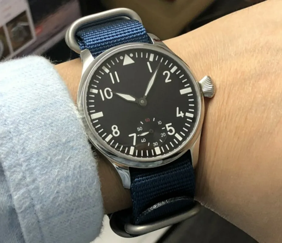 Сапфировое стекло или минеральное 44 мм без логотипа Азиатский 6498 17 jewels движение