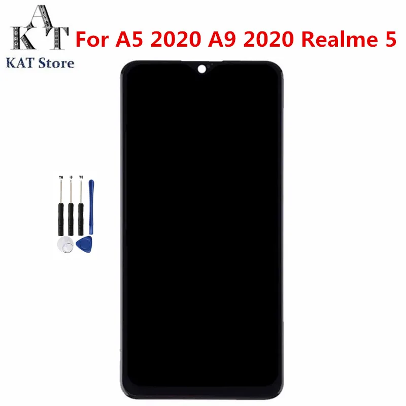 

Замена ЖК-экрана для OPPO A11x A5 2020 A9 2020 Realme 5 100% протестированный ЖК-дисплей сенсорный экран сборка AAA качество 6,3 дюйма
