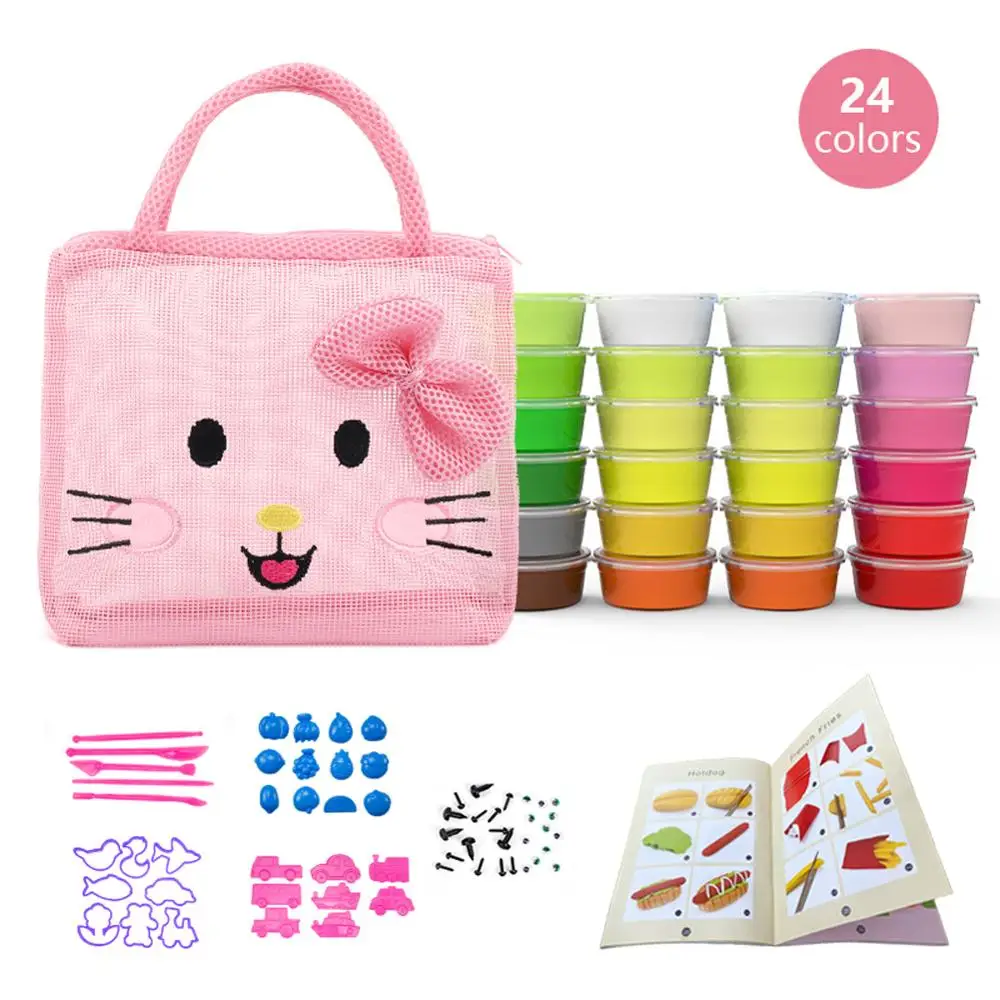 Набор детских игрушек из сухой глины ультралегкий пластилин детские развивающие