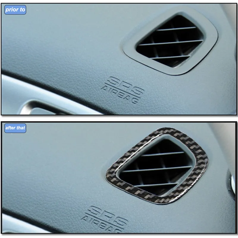

For Subaru Forester 2005-2008 Car Left Right Air Outlets Panel Trim Cover Carbon Fiber Sticker Styling Accessories