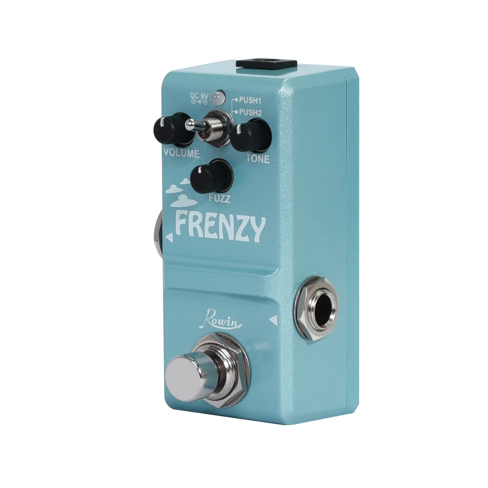 

Rowin Fuzz Guitar Effect Pedal Single Guitar Pedal PUSH1 and PUSH2 two modes True bypass design Guitar accessories and parts