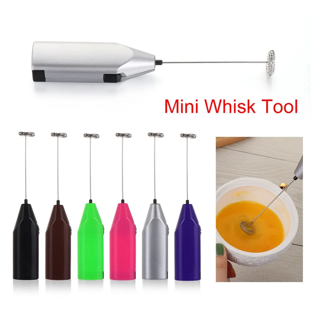 Home Kitchen Stainless Steel Whisk Mixer Mixing Tool Egg Beater Coffee Stirrer Electric Milk Frother Cake Blender  Flexible