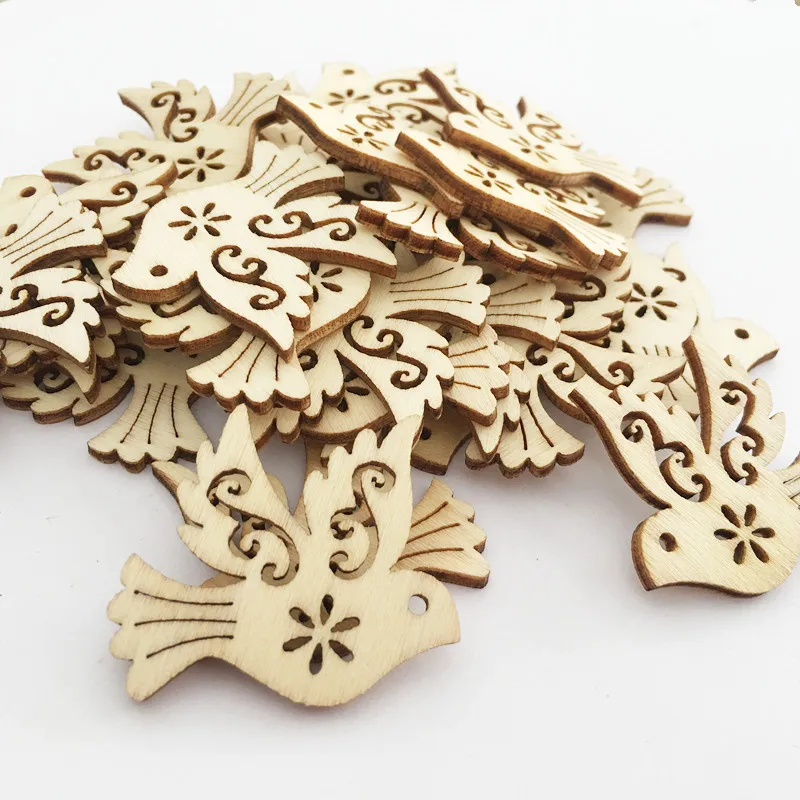 

10pcs Unfinished Wooden Cutouts Birds Shapes for DIY Arts and Crafts Projects, Decorations, Ornaments