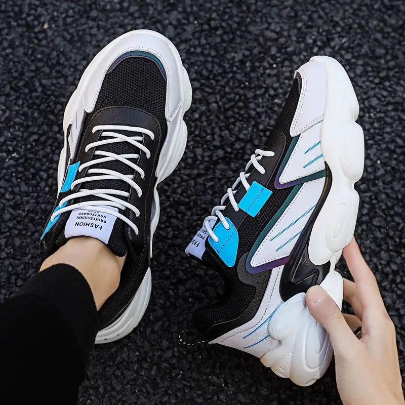 

2021 New Stylish Spring Running Shoes for Men Antiskid Damping Cool Outsole Walking Leisure Summer Running Zapatills Sneakers